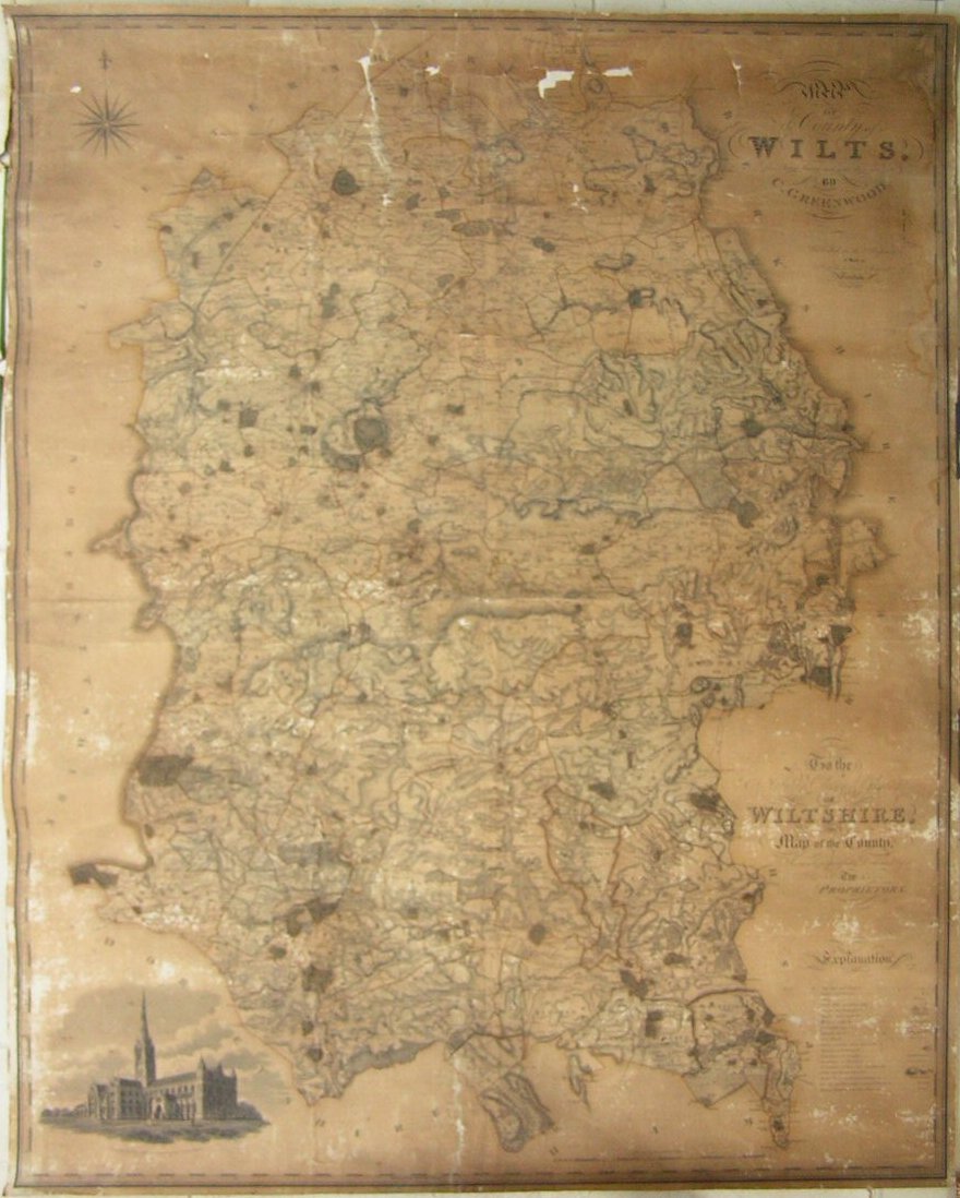 Map of Wiltshire - Greenwood